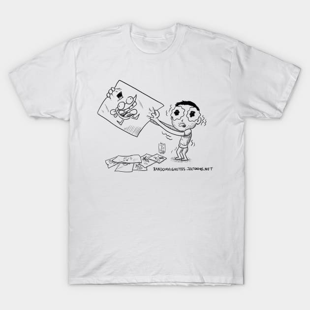 Random Vignettes - Trembling artist T-Shirt by Jectoons.net